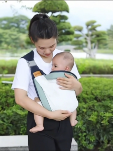 เป้อุ้มเด็กแรกเกิด ให้นมสะพายสะพายได้ 2 ท่า สายปรับสะพาย นั่งได้ สะพายหน้า-หลัง