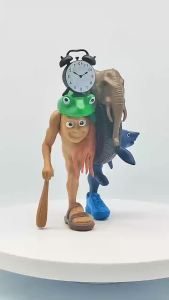Bandai | Tungtungsahur Sahur Figure Tralalero Tralala Toys Italian Brainrot Figurine Monster Fusion Edition Cartoon Model Ornament Gifts
