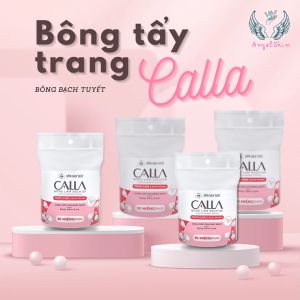 Bông tẩy trang Calla - Bông Bạch Tuyết Tròn Mịn 30 Miếng/Gói [ANGELSKIN]