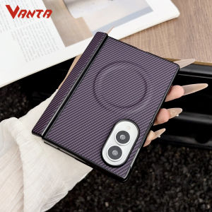 Luxury Carbon Fiber Magnetic Case for Samsung Galaxy Z Fold8 Wide Fold 5 6 7 8 Ultra Hinge Protection for Magsafe Slim Fit Cover