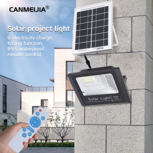 【🔥Ready Stock🔥】CANMEIJIA Led Solar Floodlight Outdoor Motion Sensor Solar Garden Light 10W/25W IP67 Waterproof Lamps For Yard Lighting Remote Control