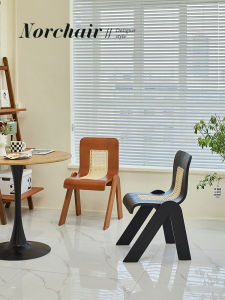 Norchair ที่นั่งทานอาหารแบบย้อนยุคสไตล์ฝรั่งเศส ทรงไม้พันธุ์ไผ่ สำหรับใช้ในบ้าน ที่นั่งสำหรับร้านอาหารแบบลำลอง ที่นั่งแบบมีหลังคา