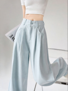 MiiOW | High Waist Slim Fit Loose Drape Trousers