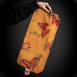 Chinese Zen Style Cloud Silk Tea Setting Mat Double Thickness