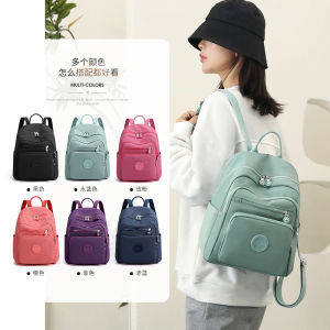 Fashionable Oxford Cloth Backpack Womens Travel Bag Canvas Small Bookbag Multi-Functional Youth Soft Shoulder Bag Waterproof
