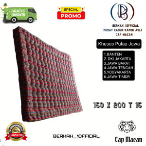 Kasur Kapuk Asli Cap Macan 150 x 200 Cm Tebal 15 cm Tipe B FREE ONGKIR  ✅