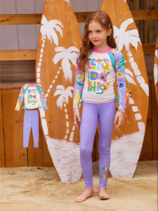 PPTOWN | Girls UV Protective Quick-Dry Split Swimsuit