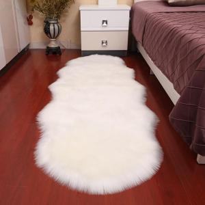 Modern Simple White Long Fleece Carpet