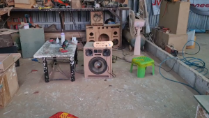 ตู้ลำโพง คาราโอเกะDIY 10นิ้วโครงปั๊ม กลาง4นิ้ว แหลม2นิ้ว แอมป์D100-D900 เบสแน่นจัด