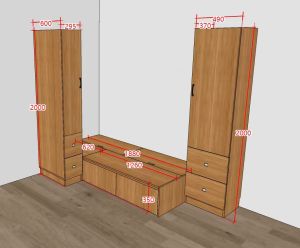 Storage bed with cabinet customize singapore for helper room /maid room/store room/bomb shelter/utility
