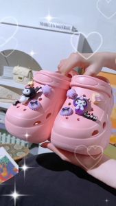 BL-9188-3 Sandal Baim EVA Rubber Sandal Fuji Tinggi 7 CM Jibbitz Kuromi Fashion Wanita Import Terbaru