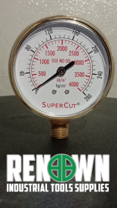 SUPERCUT Oxygen Gauge 200 PSI/ 4000 PSI (2.5" outside Diameter) for Cutting & welding Regulators Super Gauge Tool - Lazada