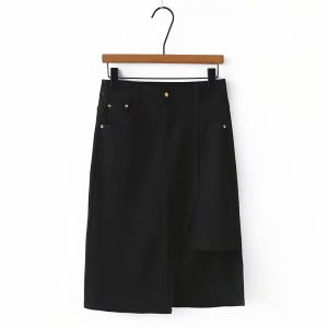 กระโปรงยีนส์ทรงเอเอวสูง ทรงเข้ารูป กระโปรงทรงเอ ทรงเข้ารูป กระโปรงยาวปานกลาง ฤดูใบไม้ผลิและฤดูร้อน 2025 แฟชั่นเกาหลี