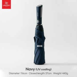 LORDWEY | PARACHASE Three Fold 8 Bone Automatic Umbrella Sunscreen UV Protection Vinyl Sun Umbrella Rain and Rain Double Umbrella 122cm Men and Women Simple Business 2-3 People 122cm Automatic Umbrella