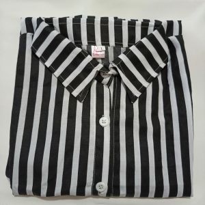 Atasan Kemeja Motif Stripe Poly rayon Oversize Terlaris