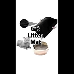 READY STOCK Pet Cat Double Layer Litter Mats Pads Waterproof Anti Splash Cat Litter Box Pads Honeycomb Carpet