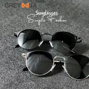 Grey Jack Kacamata Hitam Sunglasses Polarized Anti Silau UV400 Fashion Metal Model Oval Ringan Fashion Keren 16034