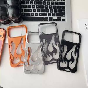 Frosting Hollow Out Breathable Cooling Soft TPU Phone Case for iPhone Air 17 16 15 14 13 12 11 Pro Max 3D Fire Shockproof Cover