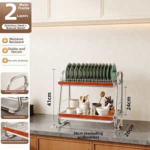 Kitchen Dish and Utensil Organizer Drying Rack