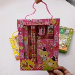 Childrens Pencils 6in1 stationery set school set pencil set giveaways Stationary Set Kids Gif Box