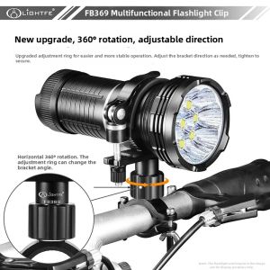 QIZHOU | Rotatable Adjustable Universal Bicycle Flashlight Mount