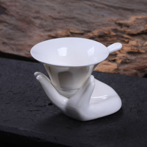 ที่กรองชา ฐานกรองน้ำชารูปมือเจ้าแม่กวนอิม เซรามิค ตะแกรงกรองชา พร้อมส่งจากไทย