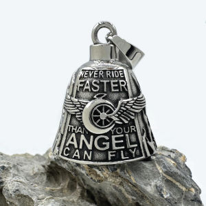 Motorcycles Bell Pendant 316L Stainless Steel Jewelry Biker Jingle Bell Rider Necklace