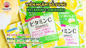 VIÊN NGẬM BỔ SUNG VITAMIN C ORIHIRO (VỊ CHANH MUỐI - GÓI 120 VIÊN)