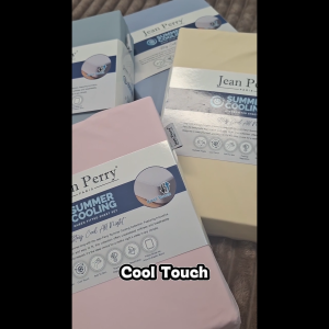 Jean Perry Summer Cooling Fitted Bedsheet Set - Breathable Lightweight Cooling Bedding (No Quilt Cover / Comforter)