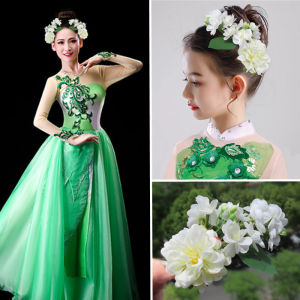 Jasmine Flower Headwear Ethnic Dance Costume Accessories Square Collective Forest System Simulation Flower Hair Accessories