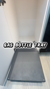 DHM ATELIER Heavy Duty Soft Close Pull Out Gas Tank Tray 400mm Kitchen Cabinet Gas Cylinder Slide Holder