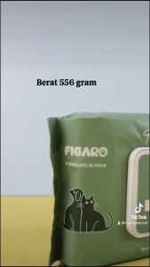 FIGARO Wipes Medis Hydrating dengan Vitis Vinifera & Colloidal Silver - Pembersih Mata & Telinga Kucing Anjing 80 Lembar