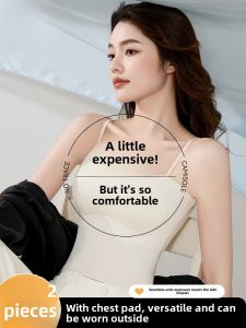 Cat Woman Ice Silk Bra Womens Inner Beauty Small Strapless Bra with Chest Pad Beautiful Back One-Piece 2025 New Hot Sale