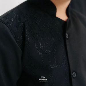 Koko Kurta Pakistan Couple Ayah Anak Laki Laki Lengan Panjang Baju Muslim Bordir Terbaru Modern Kashmir Series Fadsan