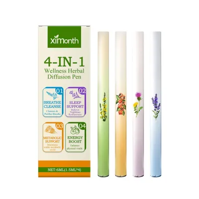 SADOER | Herbal Diffuser with Mullein/Thyme/Mints Guarana/Green Tea Natural Energy Boost Clear Breathing Support for All Ages