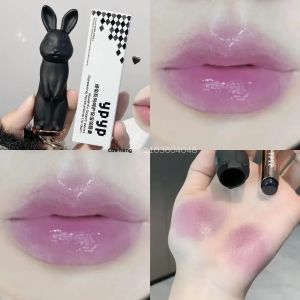 Son Dưỡng Môi Bóng Mướt Rabbit Black Rose Màu Đào Trong Suốt Dành Cho Nữ Không Gây Khô Môi Làm Lớp Nền Trang Điểm