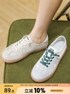 รองเท้าผ้าใบแบบสวมสำหรับผู้หญิง ทรงบาง ระบายอากาศได้ดี ทรงสปอร์ต ทรงลำลอง ทรงส้นแบน พื้นยาง ฤดูร้อน 2025 รองเท้าผ้าใบสีขาว