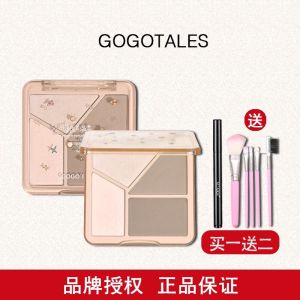 Gogotales Matte Four-color修容盘 Mặt Làm Nổi Bật Đèn Bên Bóng Mũi Bóng Bột Một Mảnh Dụng Cụ Mỹ Phẩm
