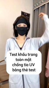 A10 Khẩu Trang Che Kín Mặt Chống Nắng Tia UV Khẩu Trang Ninja 2 Lớp Chất Lạnh Mát