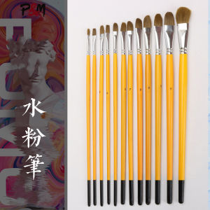 【Malaysia Ready Stock】Wolf Painting Flat Brush Gouache / Watercolour / Oil Colour