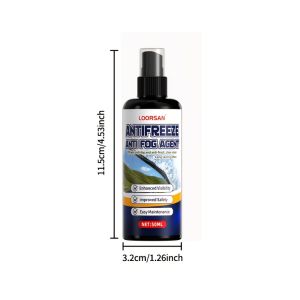 50ml Long-Lasting Winter Glass Anti-Freeze & Anti-Fog Spray - Car Helmet Glass and Home Use - Prevents Fogging & Condensation