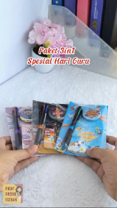 Paket 3in1 Spesial Hari Guru Happy Teacher Day Aneka Motif Souvenir Kado Kenang Kenangan Guru Perpisahan