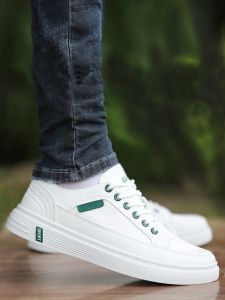 รองเท้าผ้าใบลำลองสำหรับผู้ชาย ทรงสวมสบาย สไตล์ฤดูใบไม้ร่วง รองเท้าสเก็ตบอร์ดแบบระบายอากาศได้ดี รองเท้าส้นแบนแบบลำลองสำหรับผู้ชาย