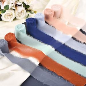 5m/Roll Edged Chiffon Ribbon Silk-Like Ribbons Wedding Invitation Bouquet Fabric Ribbons Christmas Decoration DIY Gift Wrapping