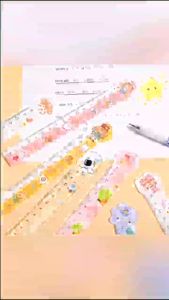 WriteWise STOREไม้บรรทัดรูปแบบแปลกๆ แบบการ์ตูนน่ารัก ยาว 15 เซนติเมตร มีฟังก์ชันหลากหลาย A005