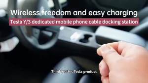 Bộ Sạc Xe Hơi USB 4in1 Cho Tesla Model 3/Y 2021-2023 Phụ Kiện Đa Chức Năng Có Logo Đế Sạc Cho Người Sở Hữu Tesla
