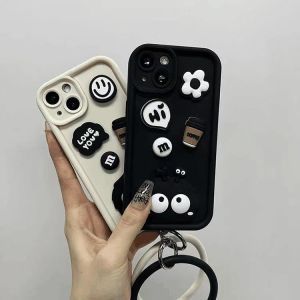 OPPO A18 A38 A17 A17K A79 A78 Reno 11 8T 8Z 7Z 5 Pro A96 A76 A16 A95 A15 A15S A92 A12 A74 A53 Cartoon Wristband Phone Case Soft