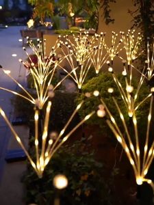 Lampu Hias Taman Tenaga Surya LED Cahaya Kunang Kunang Firefly 8LED/10LED Outdoor Solar Firefly LIght Dekorasi Teras Balkon Waterproof Anti Air