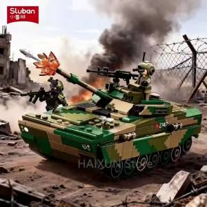 Sluban Building Boy ZBD-04AS Armored Vehicle Building Bricks - Puzzle Military Toy Tank Toy Gift for kids