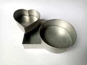 Set loyang kue bentuk kotak bulat dan love bkl mini 10 95 8 tinggi 4 cm